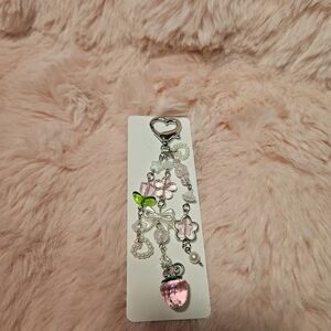 Flower Strawberry Bow Star Heart Keychain - Bag Charm